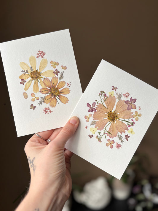 Atelier carte avec fleurs séchées x Nature Éphémère