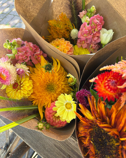 Atelier bouquet lié - Fleurs locales d'automne